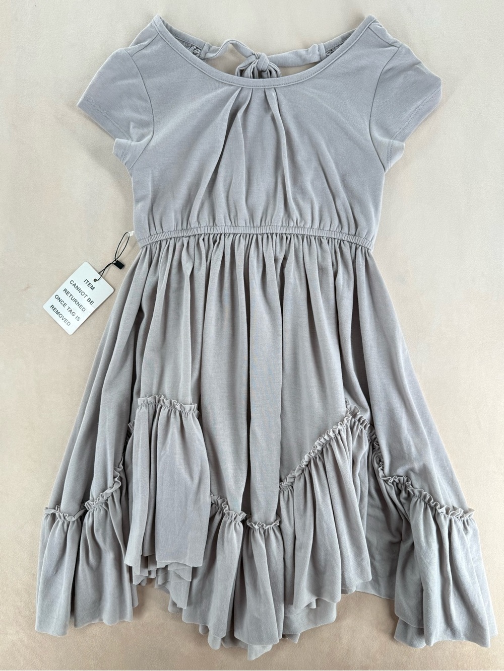 Joyfolie Adrianna Dress Girls Size 6 Dove Gray NWT Ruffle Lace